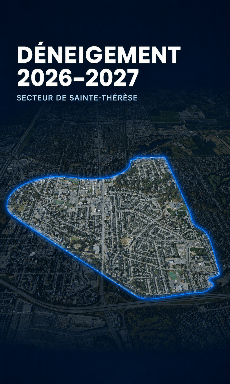 Carte du secteur desservi à Sainte-Thérèse